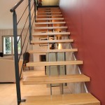 Escalier droit metal et bois - Stahl