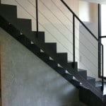 Escalier droit avec cable inox