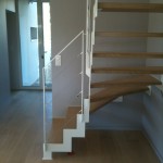 Escalier mixte bois quart tournant